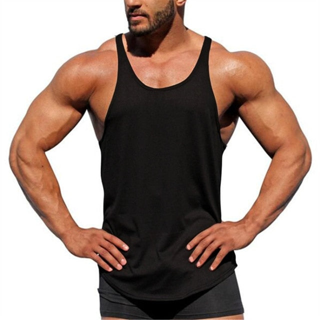 New Gyms Tank Top Summer Brand Cotton Sleeveless Shirt Casual Fashion Fitness Stringer Tank Top Men bodybuilding Clothing M-XXL