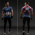 TUNSECHY fashion Brand Captain America 3D Printed T-shirts Men Marvel Avengers iron man Fitness Clothing Male Tops T-shirts