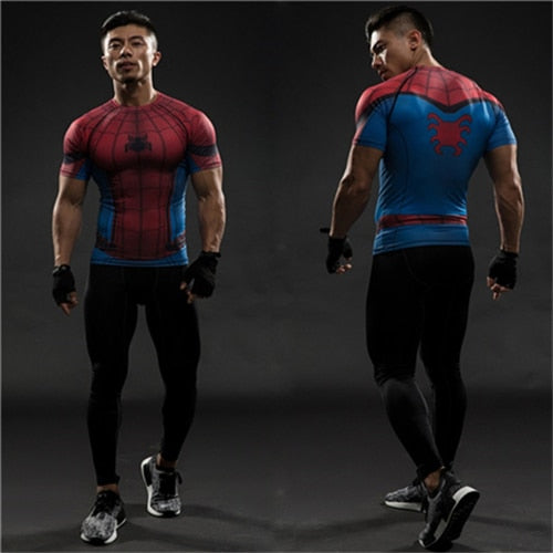 TUNSECHY fashion Brand Captain America 3D Printed T-shirts Men Marvel Avengers iron man Fitness Clothing Male Tops T-shirts