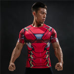 TUNSECHY fashion Brand Captain America 3D Printed T-shirts Men Marvel Avengers iron man Fitness Clothing Male Tops T-shirts