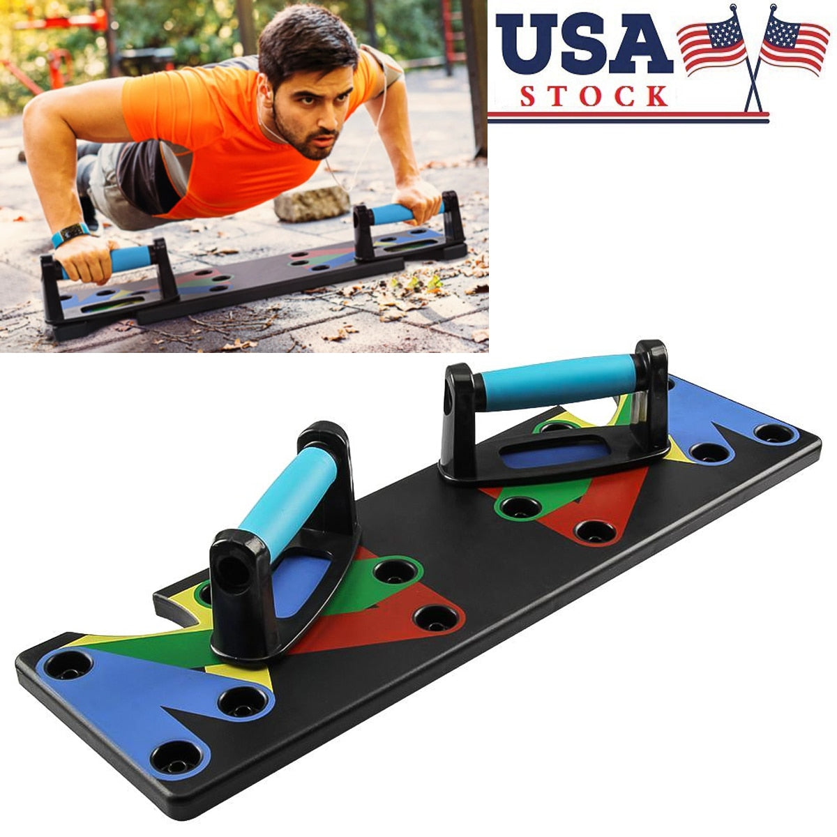 9 In 1 Push Up Rack Board Men Women Comprehensive Fitness Exercise Push-Up Stands Body Building Training System Home Equipment