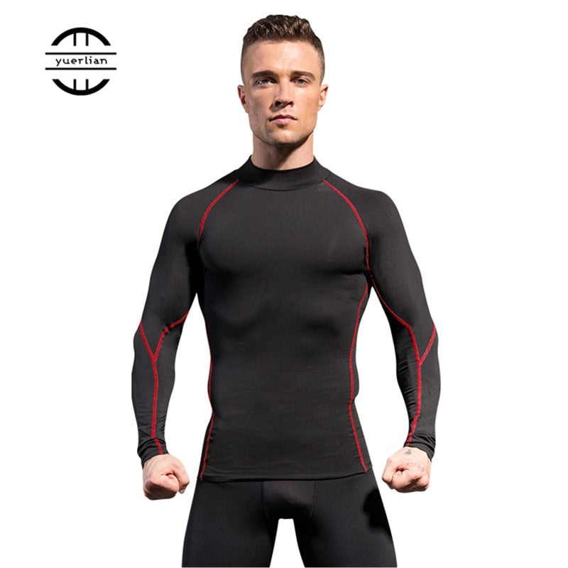 Men Sport Shirt man Gym Fitness Tight Mens Running T-shirt Basketball Jersey Sportswear Bodybuilding Musculation Gym Clothing