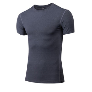 Men Sport Shirt man Gym Fitness Tight Mens Running T-shirt Basketball Jersey Sportswear Bodybuilding Musculation Gym Clothing