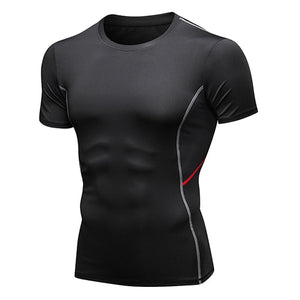 Men Sport Shirt man Gym Fitness Tight Mens Running T-shirt Basketball Jersey Sportswear Bodybuilding Musculation Gym Clothing