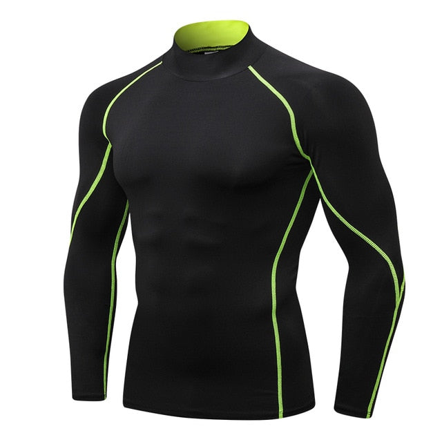 Men Sport Shirt man Gym Fitness Tight Mens Running T-shirt Basketball Jersey Sportswear Bodybuilding Musculation Gym Clothing