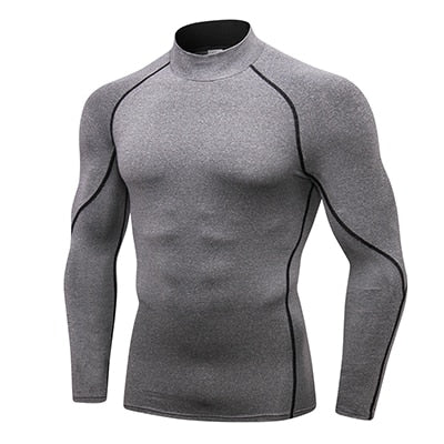 Men Sport Shirt man Gym Fitness Tight Mens Running T-shirt Basketball Jersey Sportswear Bodybuilding Musculation Gym Clothing