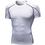 Men Sport Shirt man Gym Fitness Tight Mens Running T-shirt Basketball Jersey Sportswear Bodybuilding Musculation Gym Clothing