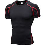 Men Sport Shirt man Gym Fitness Tight Mens Running T-shirt Basketball Jersey Sportswear Bodybuilding Musculation Gym Clothing