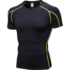 Men Sport Shirt man Gym Fitness Tight Mens Running T-shirt Basketball Jersey Sportswear Bodybuilding Musculation Gym Clothing