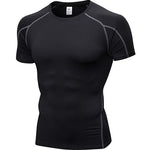 Men Sport Shirt man Gym Fitness Tight Mens Running T-shirt Basketball Jersey Sportswear Bodybuilding Musculation Gym Clothing