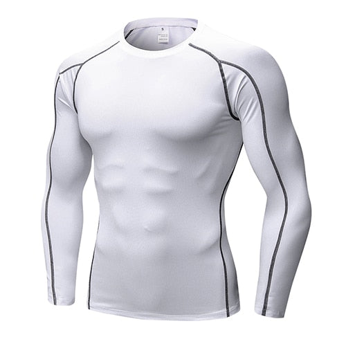 Men Sport Shirt man Gym Fitness Tight Mens Running T-shirt Basketball Jersey Sportswear Bodybuilding Musculation Gym Clothing