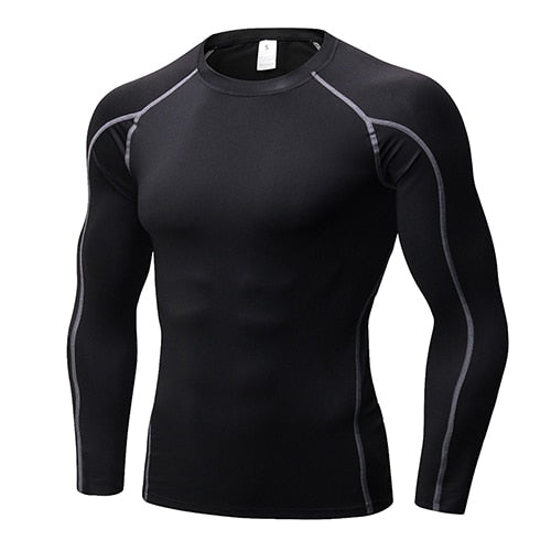 Men Sport Shirt man Gym Fitness Tight Mens Running T-shirt Basketball Jersey Sportswear Bodybuilding Musculation Gym Clothing