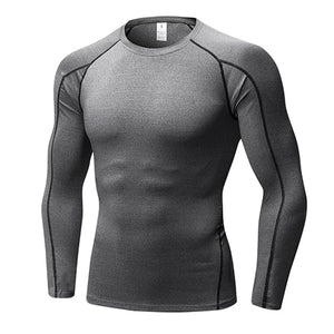 Men Sport Shirt man Gym Fitness Tight Mens Running T-shirt Basketball Jersey Sportswear Bodybuilding Musculation Gym Clothing