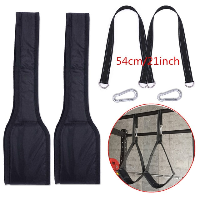 Fitness AB Sling Straps Suspension Rip-Resistant Heavy Duty Pair for Pull Up Bar Hanging Leg Raiser Home Gym Fitness Equipment