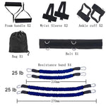 Sports Fitness Resistance Bands Set for Leg and Arm Exercises Boxing Muay Thai Home Gym Bouncing Strength Training Equipment