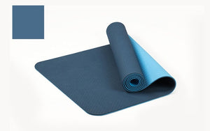 183*61cm 6mm Thick Double Color Non-slip TPE Yoga Mat Quality Exercise Sport Mat for Fitness Gym Home Tasteless Pad