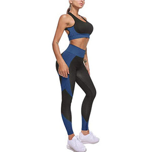 Seamless Workout Yoga Sets Female Sport Gym suit Wear Running Clothes women Fitness Sport Leggings Long Sleeve yoga clothing Bra