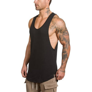 Brand Gyms Stringer Clothing Bodybuilding Tank Top Men Fitness Singlet Sleeveless Shirt Solid Cotton Muscle Vest Undershirt