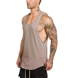 Brand Gyms Stringer Clothing Bodybuilding Tank Top Men Fitness Singlet Sleeveless Shirt Solid Cotton Muscle Vest Undershirt