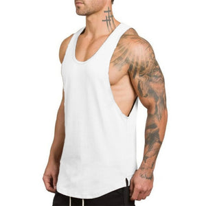 Brand Gyms Stringer Clothing Bodybuilding Tank Top Men Fitness Singlet Sleeveless Shirt Solid Cotton Muscle Vest Undershirt