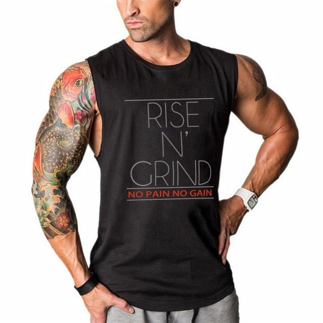 Brand Bodybuilding Stringer Tank Tops Mens Sportwear Vest Fitness Men gyms Clothing sleeveless shirts Muscle singlets