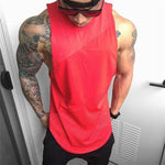 Muscle guys Bodybuilding Singlets Mens muscle shirt gym Tank Tops stringer Mens Vest fitness Men's Clothing hip hop tanktop