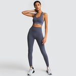 2PCS  Hyperflex Seamless Yoga Set Sportswear Sports Bra+Leggings Fitness Pants Gym Running Suit Exercise Clothing Athletic