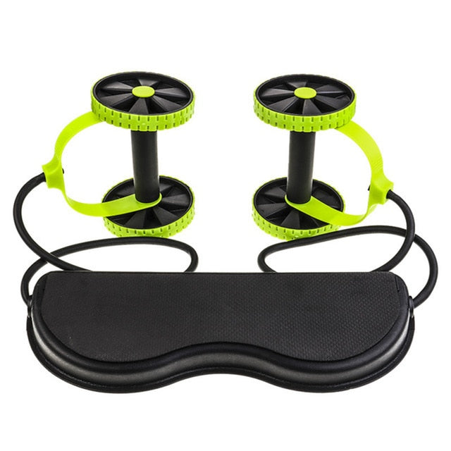 Muscle Exercise Equipment Power Roll Abdominal and Full Body Workout Double Wheel Arm Waist Leg Trainer Home Gym Fitness