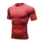 Men Running Shirt Compression Quick Dry Breathable Gym Shirt Elastic Sweat Sport Shirt Fitness Men Clothing Rashguard Male Tops