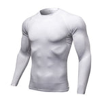 Men Running Shirt Compression Quick Dry Breathable Gym Shirt Elastic Sweat Sport Shirt Fitness Men Clothing Rashguard Male Tops