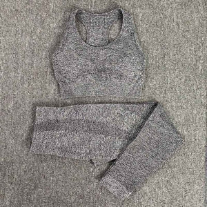 Seamless Gym Clothing Women Gym Yoga Set Fitness Workout Sets Yoga Top And Athletic Legging Women's Sportswear Suit