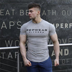 2020 New summer shirt cotton gym fitness men t-shirt brand clothing Sports t shirt male print short sleeve Running t shirt