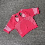 Seamless Yoga Set Women Gym Workout Clothes Fitness Sports Suits Short Sleeve Top High Waist Shorts  Running Sportswear Clothing