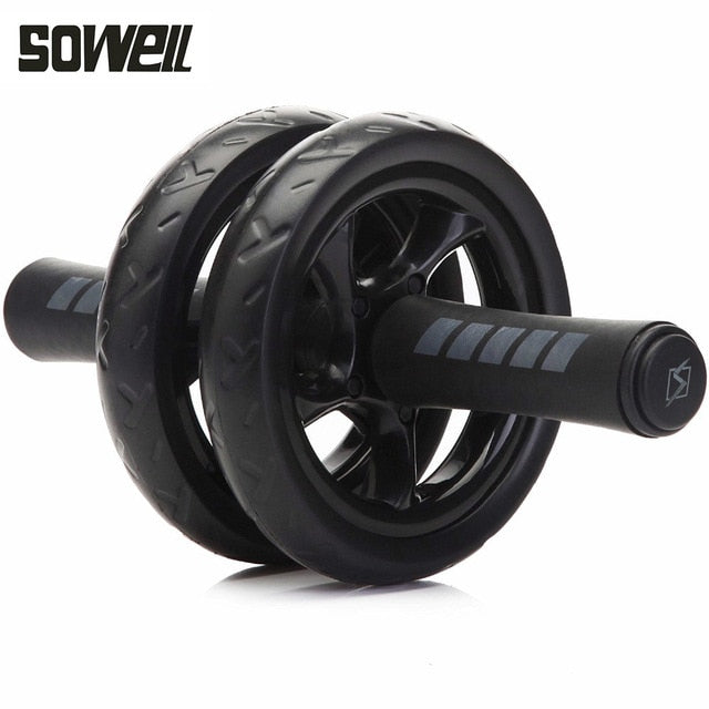 2020Muscle Exercise Equipment Home Fitness Equipment Double Wheel Abdominal Power Wheel Ab Roller Gym Roller Trainer Training