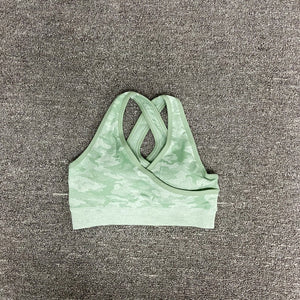 Camouflage Seamless Yoga Suit Yoga bra sports suits Gym Fitness Clothing   fitness pants exercise + long sleeve clothing women