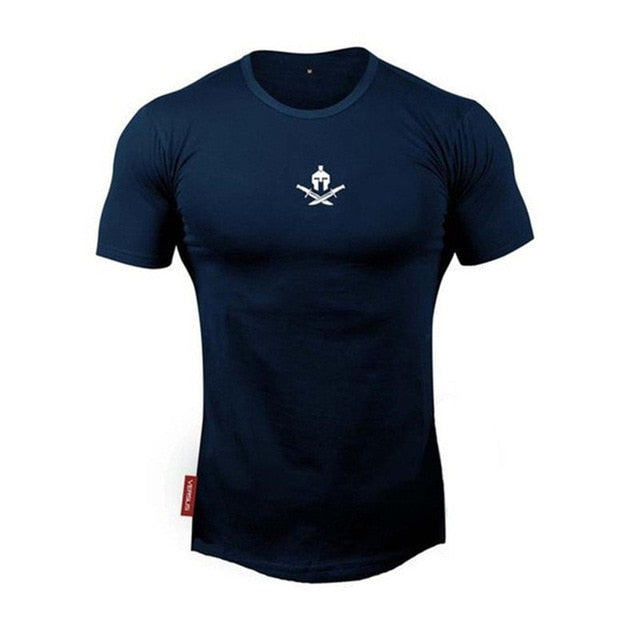 2020 New brand Clothing fitness Running t shirt men O-neck t-shirt cotton bodybuilding Sport shirts tops gym men t shirt