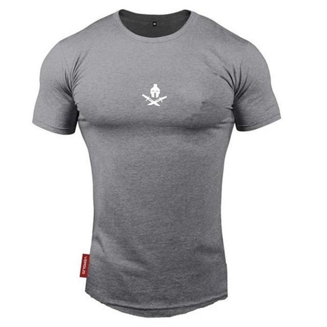 2020 New brand Clothing fitness Running t shirt men O-neck t-shirt cotton bodybuilding Sport shirts tops gym men t shirt