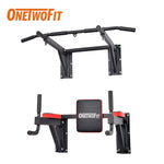 ONETWOFIT Wall Mount Pull Up Bar Dip Station Horizontal Bar Chin Up Bar Indoor Fitness Equipment for Home Gym Multi Power Tower